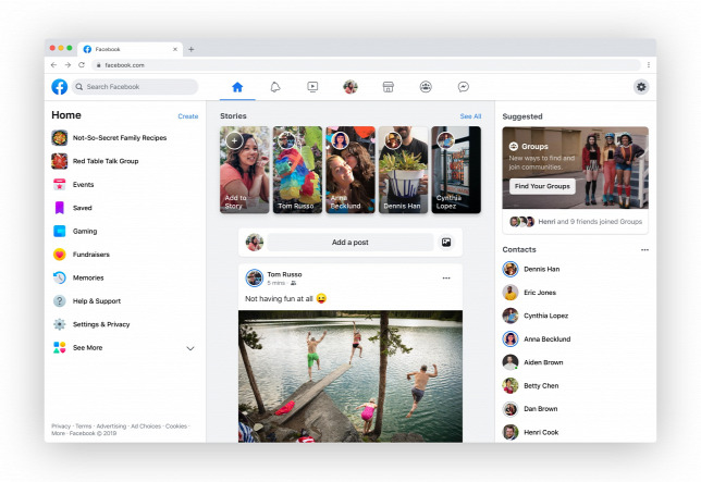 Teljesen megújul a Facebook webes felülete