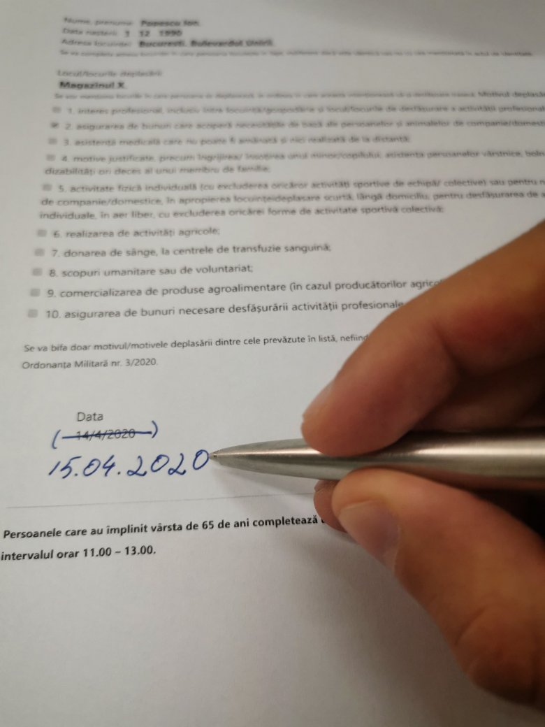 A dátum módosításával ismét felhasználható a saját felelősségre kiállított nyilatkozat