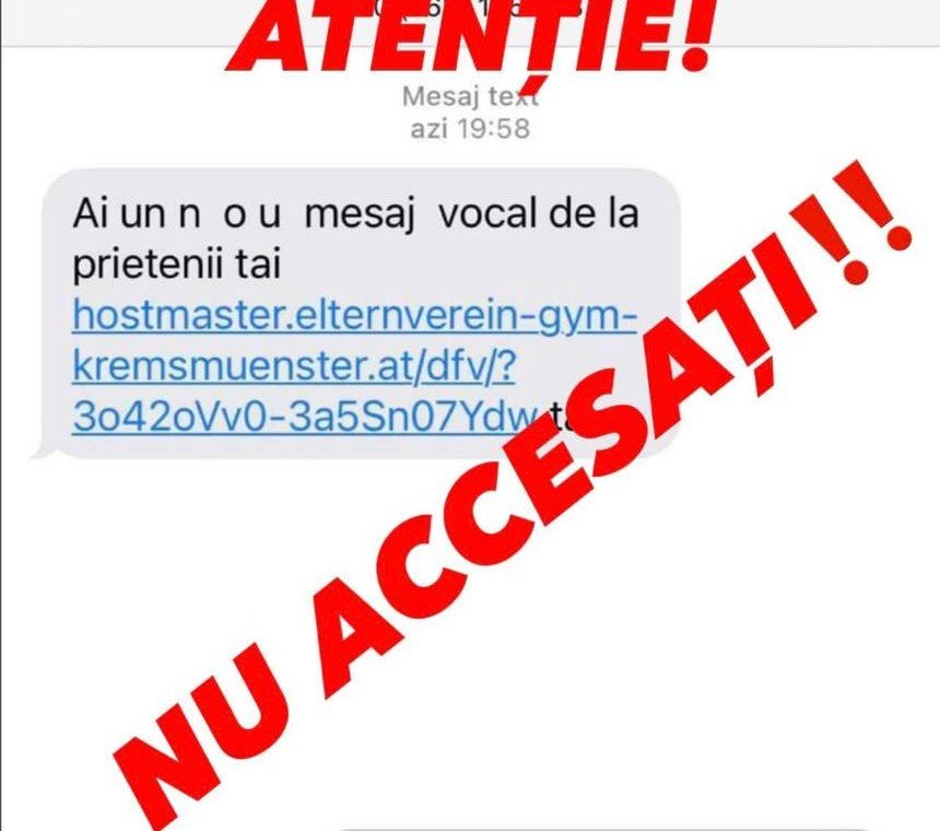 Ezúttal SMS-ben támadnak az adathalászok, ne kattinsunk rá, figyelmeztet a Román Rendőrség